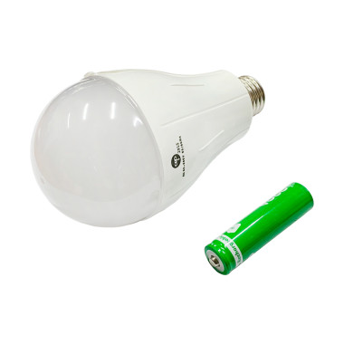 Аккумуляторная лампочка 15 Вт в патрон Е27 1 акумулятор (без гарантии)