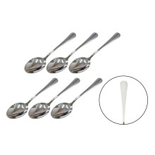 Набор серебристых столовых ложек с узором 