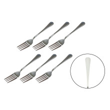 Набор серебристых столовых вилок с узором 