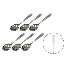 Набор серебристых чайных ложек с узором 