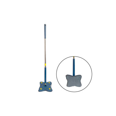 Швабра телескопическая 4 лепестка с отжимом 230х230х1070мм