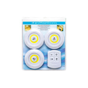 Набор из 3-х светильников с пультом дистанционного управления 2AAA 90х90х20мм