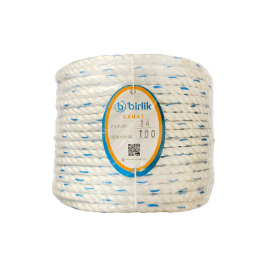 Канат полипропиленовый Birlik 14мм x 100м