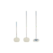 Швабра телескопическая овальная из микрофибры 240х200х1120мм