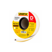 Уплотнитель резиновый Unifix D 9 x 7.5мм x 100м белый