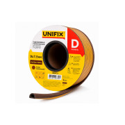 Уплотнитель резиновый Unifix D 9 x 7.5мм x 100м коричневый