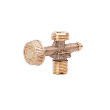 Вентиль газа Intertool - для плиты турист, газовых баллонов и горелок (W21,8 - 14LH x W19,8 - 14DIN4 (GS-0009)