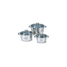 Набор посуды из нержавеющей стали Maestro MR-2220-6Ls (3 кастрюли + крышки) (DR-000017788)