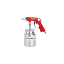 Пневмопистолет пескоструйный Intertool - нижний бак 1000 мл x 8 атм (PT-0707)