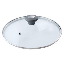 Крышка стеклянная Kamille - 220 мм серая (0823GR)