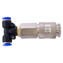 Тройник на шланг и быстроразъемное соединение Intertool - 6 мм (PT-1866)