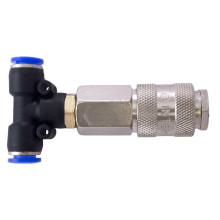 Тройник на шланг и быстроразъемное соединение Intertool - 8 мм (PT-1868)