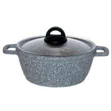 Кастрюля антипригарная Biol - 200мм x 2л Granite Grey (К206РС)